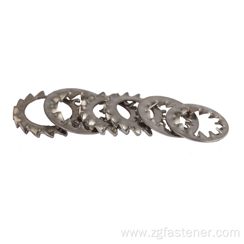 External tooth lock washers alloy steel washer Zinc Plated Toothed lock Washers